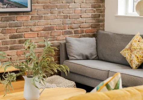 The ground floor living area at Polberro Cottage, St Agnes