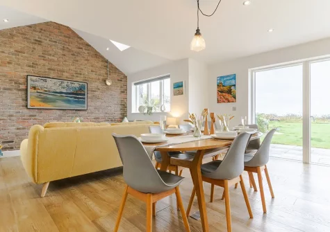 The dining area at Polberro Cottage, St Agnes