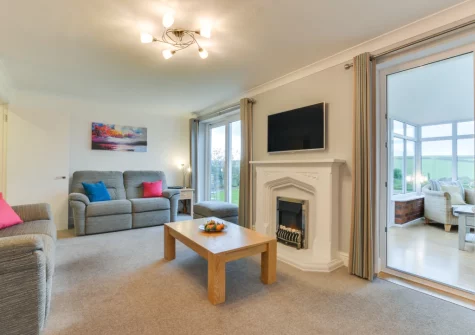 The living area at Polbream, Trevone