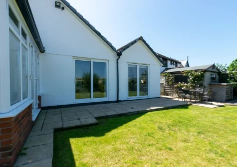 The lage enclosed garden at Polbream, Trevone