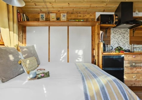 The sleeping area at Poldhu at the Buryas Bridge Collection, Buryas Bridge