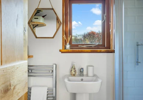 The shower room at Poldhu at the Buryas Bridge Collection, Buryas Bridge