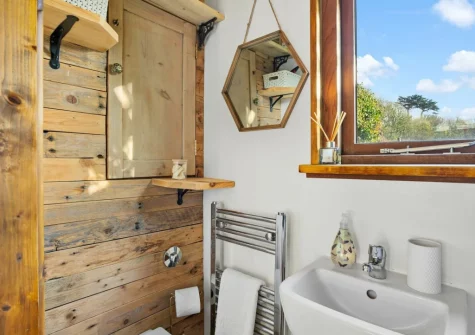 The shower room at Poldhu at the Buryas Bridge Collection, Buryas Bridge