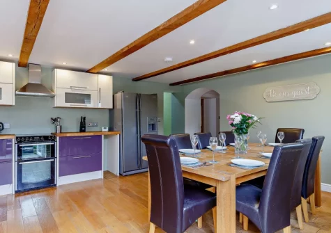 The kitchen & dining area at Polhendra, Darite