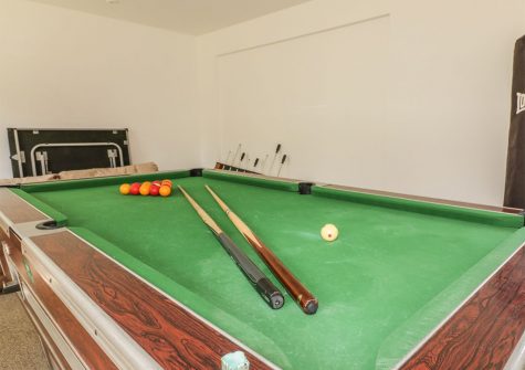 The games room at Polstein, Threemilestone