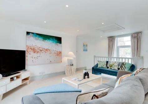 The living area at Pont View, Fowey