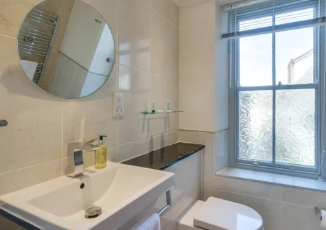 Bedroom #1 en-suite shower room at Pont View, Fowey