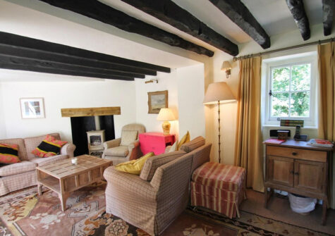 The living area at Poocks Cottage, Oare
