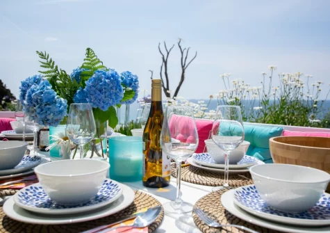 The patio & alfresco dining area at Pooh Corner, Praa Sands