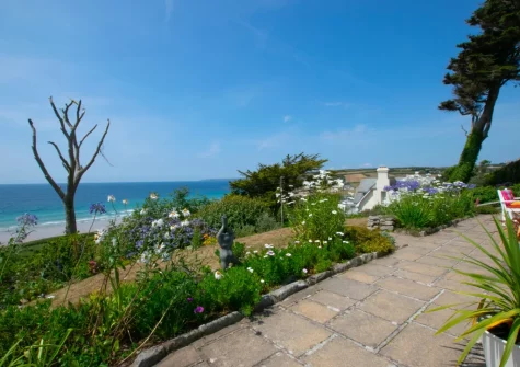 The patio & garden at Pooh Corner, Praa Sands
