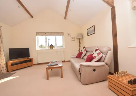 The living area at Pool Lodge, Cargreen