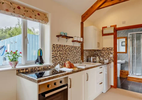 The kitchen at Pool Lodge, Cargreen