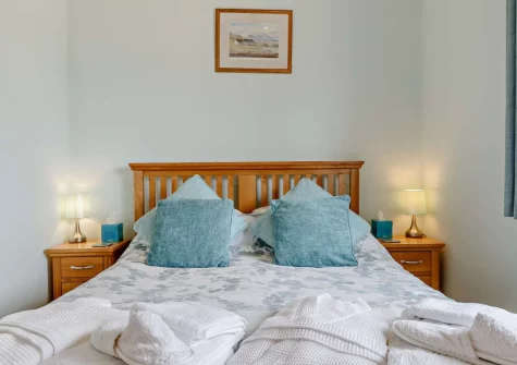 The bedroom at Pool Lodge, Cargreen