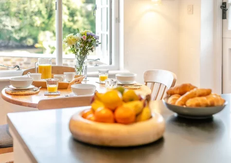 The kitchen & dining area at Popigale Cottage, Helford