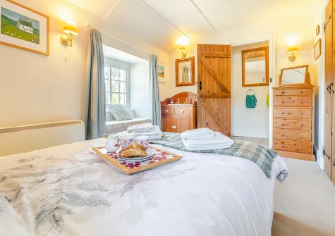 Bedroom #1 at Popigale Cottage, Helford