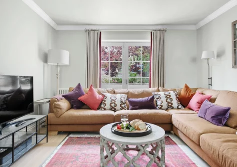 The living area at Poplar Cottage, Budleigh Salterton