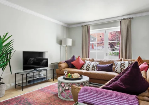 The living area at Poplar Cottage, Budleigh Salterton
