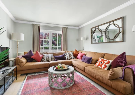 The living area at Poplar Cottage, Budleigh Salterton