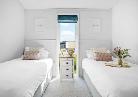 Bedroom #2 at Poppy, 5 Roadford Lakes Lodges, Broadwoodwidger