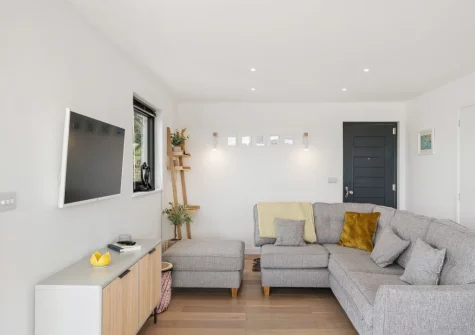 The living area at Poppyfields at Tremorvu Lodges, Ashton