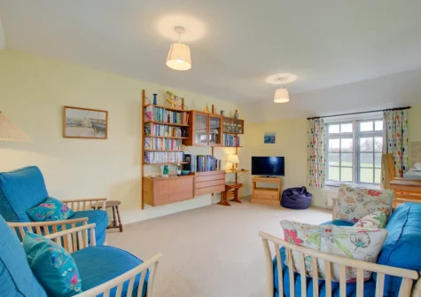 The living area at Porghelly Cottage, Harlyn