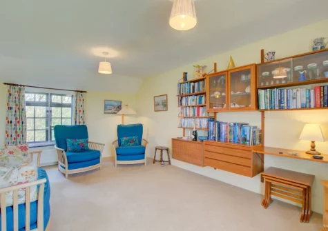 The living area at Porghelly Cottage, Harlyn