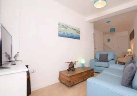The living room at Port Cottage, Brixham