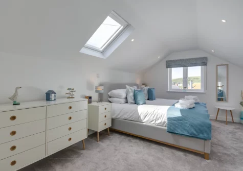 The bedroom at Portbeck, Porthleven