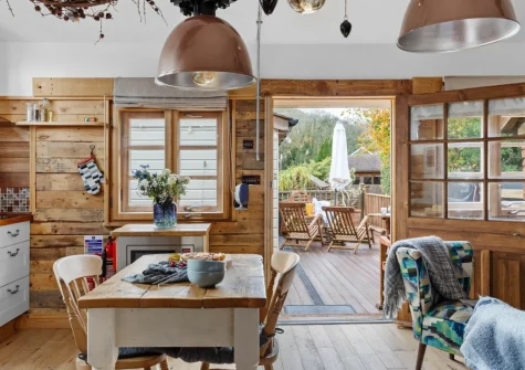 The dining area at Porth Chapel at the Buryas Bridge Collection, Buryas Bridge