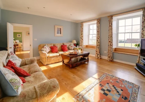 The living room at Porthcothan House, Porthcothan