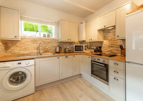 The kitchen at Porthgwidden Cottage, Lelant