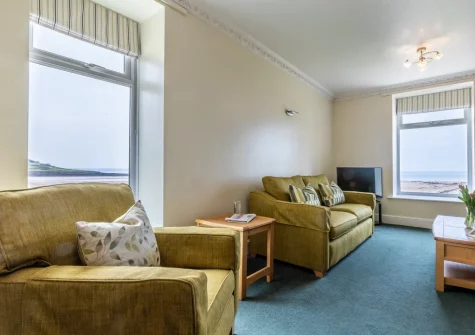 The living room at Portledge, Croyde