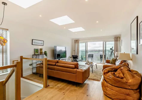The living room at Portside, Polruan