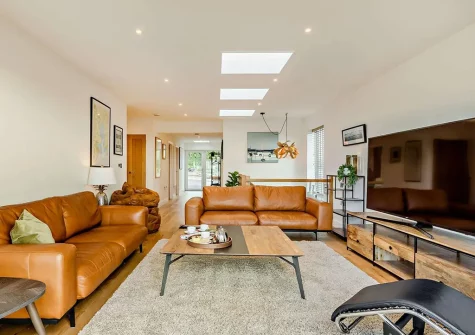 The living room at Portside, Polruan