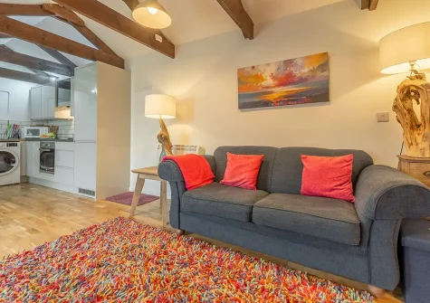 The living area at Potter's Barn, Presingoll Barns, St Agnes