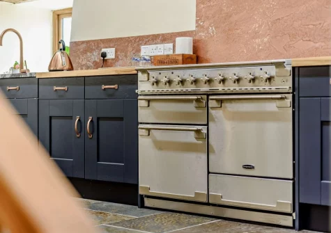 The kitchen at Priestacott Tithe Barn, Torrington