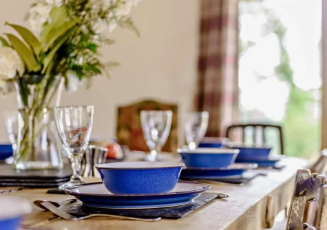 The dining room at Priestacott Tithe Barn, Torrington