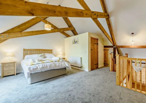 Bedroom #4 at Priestacott Tithe Barn, Torrington