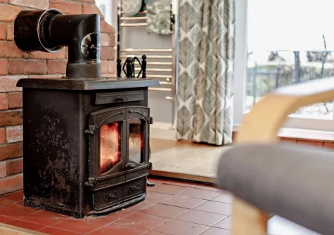 The living area at Primrose Cottage at Greatrock Farm, Hennock