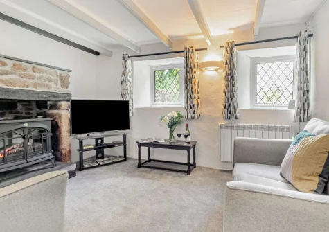 The living room at Primrose Cottage, Camelford