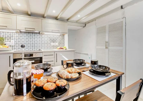 The kitchen & dining area at Primrose Cottage, Camelford