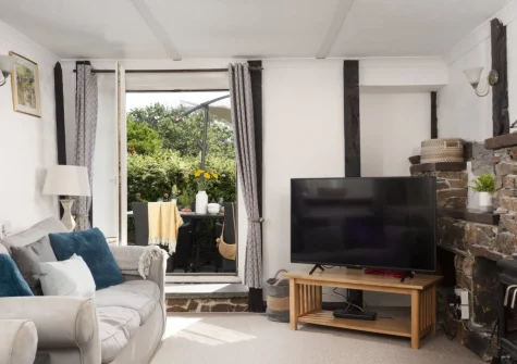 The living room at Primrose Cottage, Treyarnon