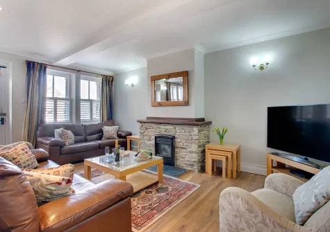 The living area at Primrose House, Padstow