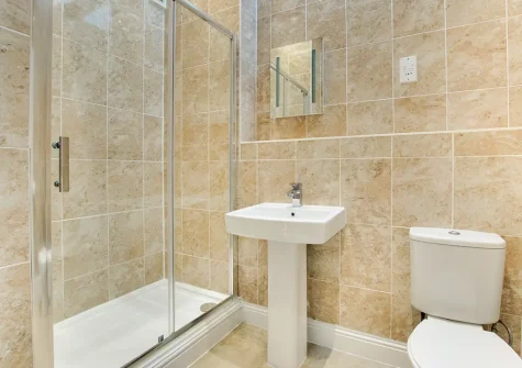 Bedroom #1 en-suite shower room at Primrose House, Padstow