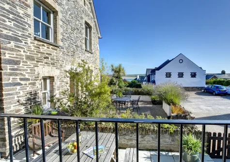 The patio & alfresco dining area at Primrose House, Padstow