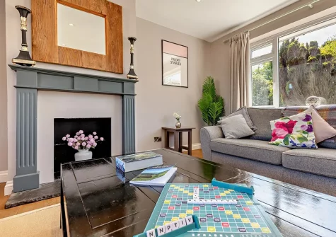 The living room at Priory Stables, Croyde