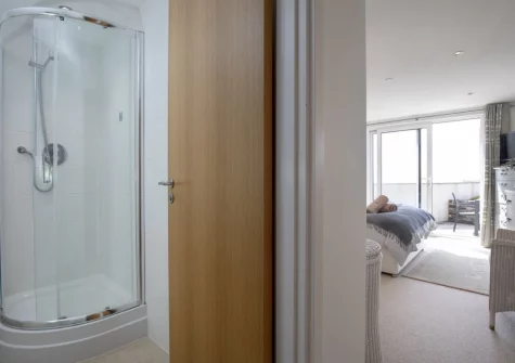 Bedroom #1 en-suite shower room at Puffins at Ocean Blue, Treyarnon