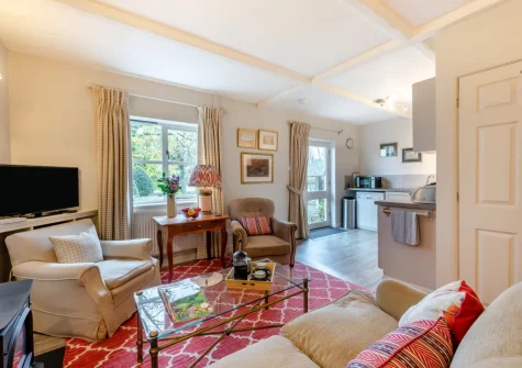 The living area at Pyworthy Cottage, North Tamerton