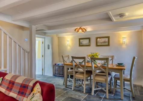 The dining area at Quarry Cottage, Veryan