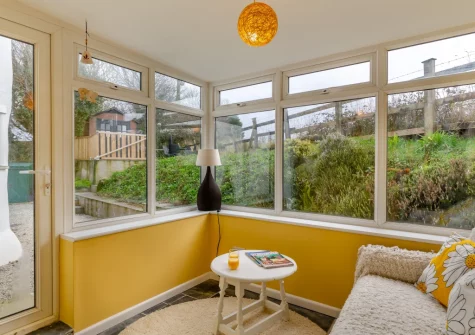 The sun room at Quarry Cottage, Veryan